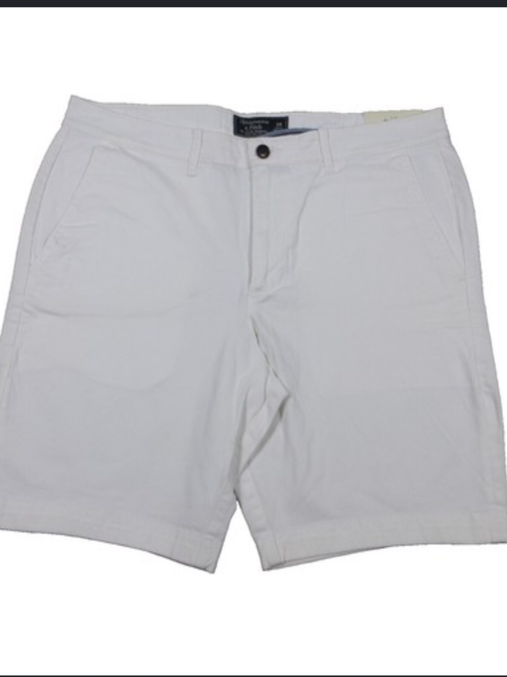Abercrombie & Fitch Men’s White Cotton Chino Shorts Preppy Fit Size 33